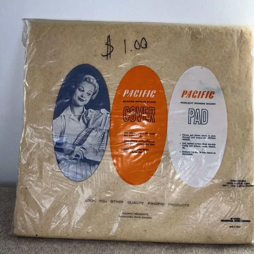 Vintage Ironing Board Cover 1960 NEW Pacific Silicone